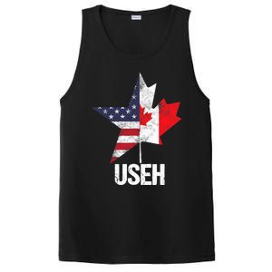 Half Canadian American USEH Canada USA Flag United States PosiCharge Competitor Tank