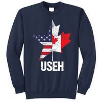 Half Canadian American USEH Canada USA Flag United States Sweatshirt