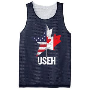 Half Canadian American USEH Canada USA Flag United States Mesh Reversible Basketball Jersey Tank