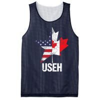 Half Canadian American USEH Canada USA Flag United States Mesh Reversible Basketball Jersey Tank