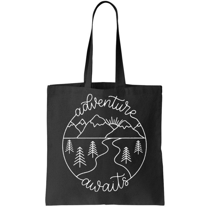 Happy Camper Adventure Awaits Summer Vacation Gift For Women Tote Bag