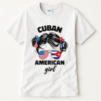 Half Cuban And American America Cuba Usa Flag Girl Cute Tall T-Shirt