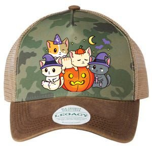 Halloween Cats Anime Cat Kawaii Neko Pumpkin Cat Lover Witch Legacy Tie Dye Trucker Hat