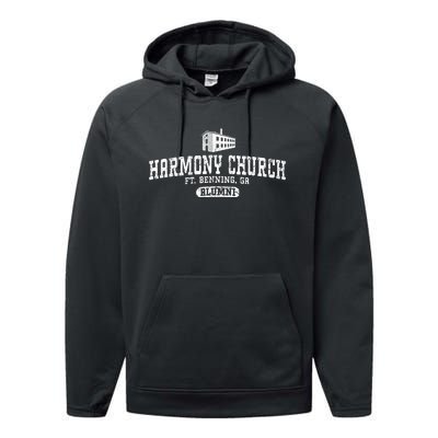 Harmony Church Alumni Retro Fort Benning Ga Performance Fleece Hoodie