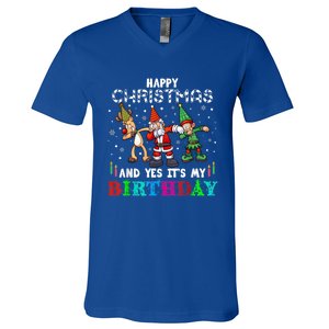 Happy Christmas And Yes ItS My A Birthday Gift V-Neck T-Shirt