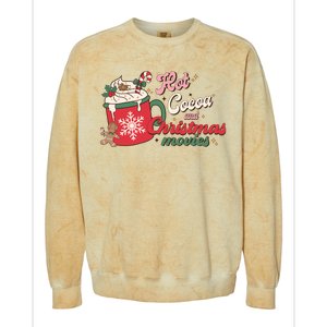 Hot Cocoa And Christmas Movies Colorblast Crewneck Sweatshirt