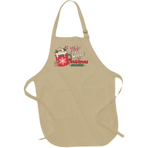 Hot Cocoa And Christmas Movies Full-Length Apron With Pockets