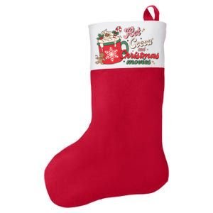 Hot Cocoa And Christmas Movies Felt Holiday Christmas Stocking