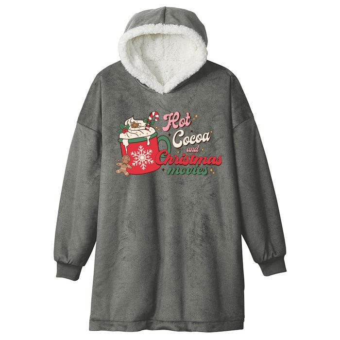 Hot Cocoa And Christmas Movies Hooded Wearable Blanket