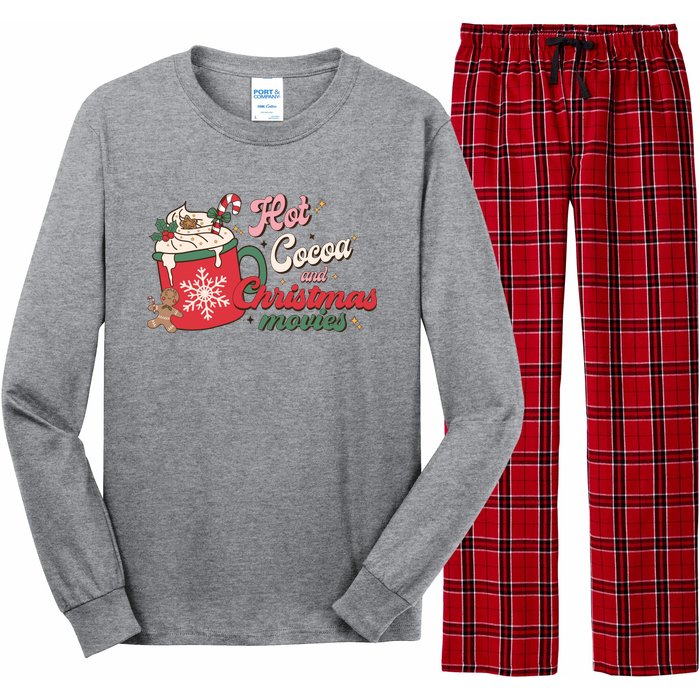 Hot Cocoa And Christmas Movies Long Sleeve Pajama Set