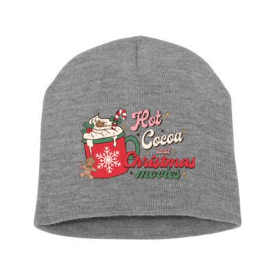 Hot Cocoa And Christmas Movies Short Acrylic Beanie