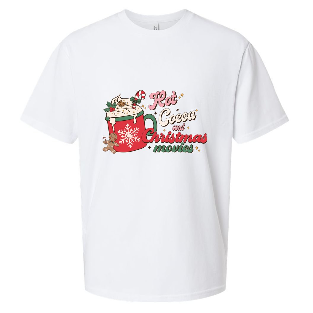 Hot Cocoa And Christmas Movies Sueded Cloud Jersey T-Shirt