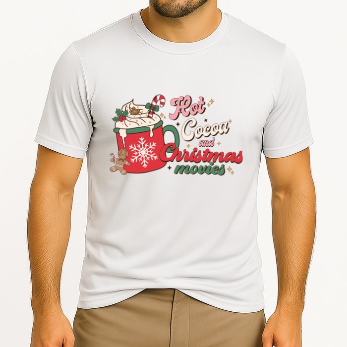 Hot Cocoa And Christmas Movies Cooling Performance Crew T-Shirt