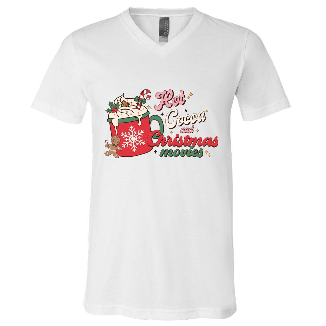 Hot Cocoa And Christmas Movies V-Neck T-Shirt