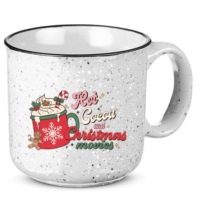 Hot Cocoa And Christmas Movies 15oz Campfire Ceramic Mug