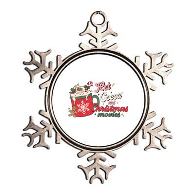 Hot Cocoa And Christmas Movies Metallic Star Ornament