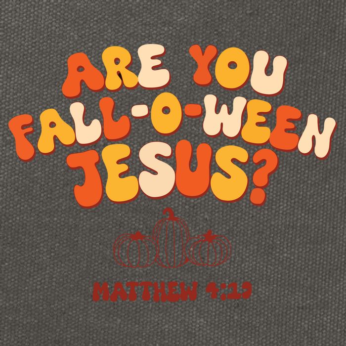 Halloween Christian Are You Fall O Ween Jesus Cotton Canvas Backpack