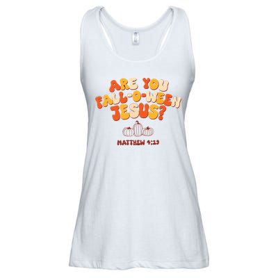Halloween Christian Are You Fall O Ween Jesus Ladies Essential Flowy Tank