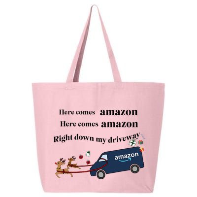 Here Comes Amazon Christmas Funny 25L Jumbo Tote