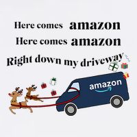 Here Comes Amazon Christmas Funny Cooling Performance Long Sleeve Crew