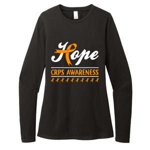 Hope CRPS Awareness Month Orange Ribbon Feather Support Womens CVC Long Sleeve Shirt