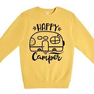 Happy Camper Adventure Travel Premium Crewneck Sweatshirt