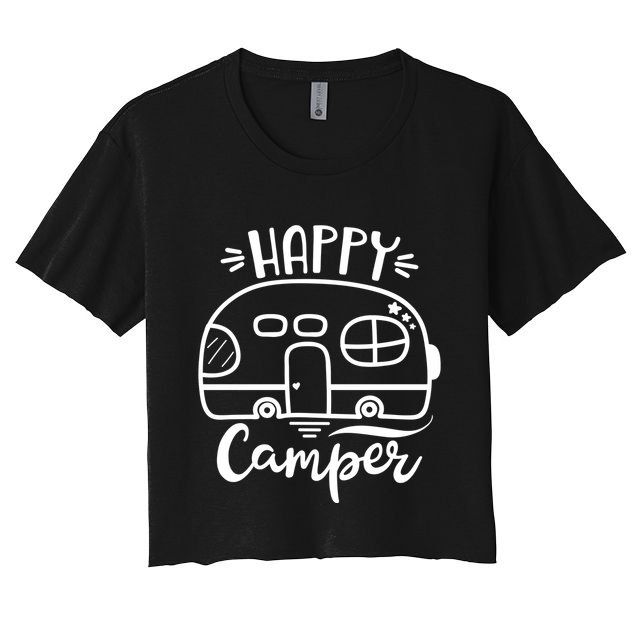 Happy Camper Adventure Travel Crop Top