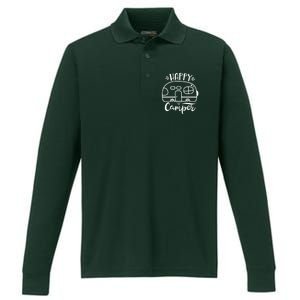 Happy Camper Adventure Travel Performance Long Sleeve Polo