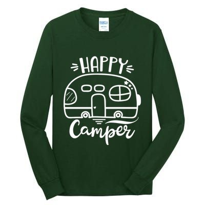 Happy Camper Adventure Travel Tall Long Sleeve T-Shirt