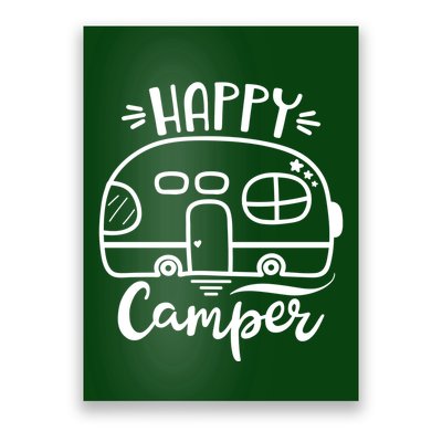 Happy Camper Adventure Travel Poster