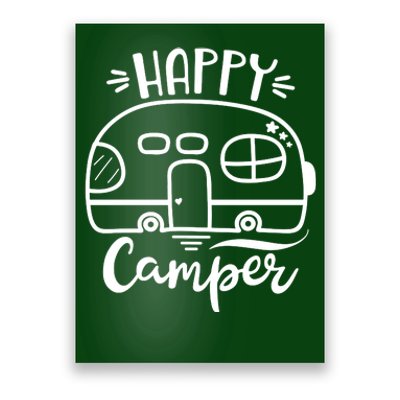 Happy Camper Adventure Travel Poster