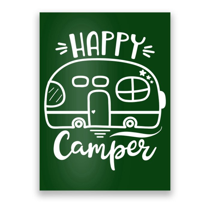 Happy Camper Adventure Travel Poster