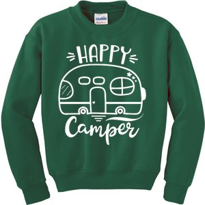 Happy Camper Adventure Travel Kids Sweatshirt