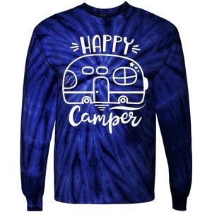 Happy Camper Adventure Travel Tie-Dye Long Sleeve Shirt