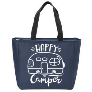 Happy Camper Adventure Travel Zip Tote Bag