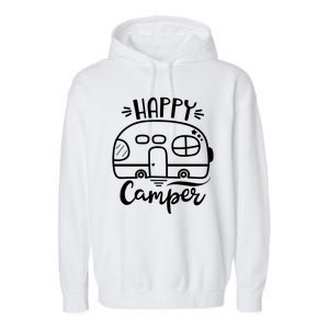 Happy Camper Adventure Travel Garment-Dyed Fleece Hoodie