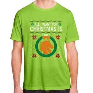 Horse Christmas All I Want For Christmas Is Horse Great Gift Adult ChromaSoft Performance T-Shirt