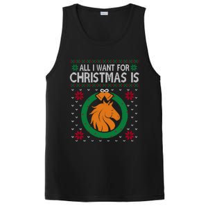 Horse Christmas All I Want For Christmas Is Horse Great Gift PosiCharge Competitor Tank