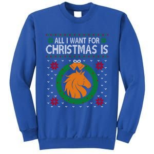 Horse Christmas All I Want For Christmas Is Horse Great Gift Sweatshirt