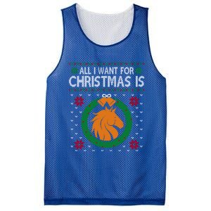 Horse Christmas All I Want For Christmas Is Horse Great Gift Mesh Reversible Basketball Jersey Tank