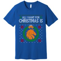 Horse Christmas All I Want For Christmas Is Horse Great Gift Premium T-Shirt