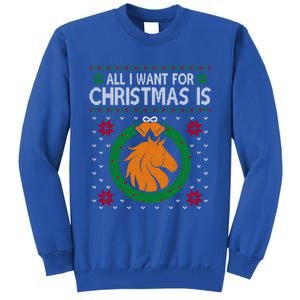 Horse Christmas All I Want For Christmas Is Horse Great Gift Tall Sweatshirt