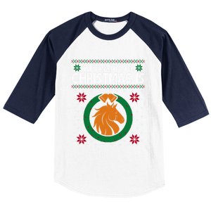 Horse Christmas All I Want For Christmas Is Horse Great Gift Baseball Sleeve Shirt