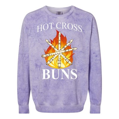 Hot Cross Buns Metal Rock Colorblast Crewneck Sweatshirt