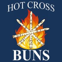 Hot Cross Buns Metal Rock 7 Panel Mesh Trucker Snapback Hat