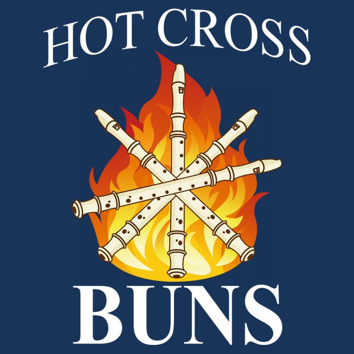 Hot Cross Buns Metal Rock 7 Panel Mesh Trucker Snapback Hat