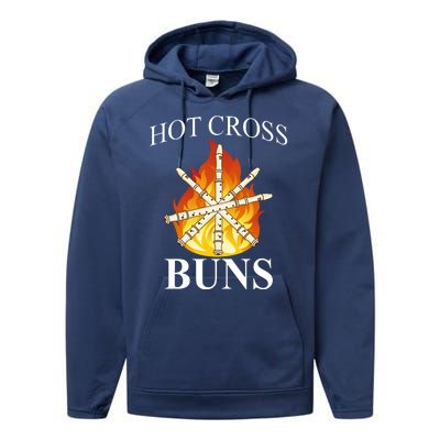 Hot Cross Buns Metal Rock Performance Fleece Hoodie