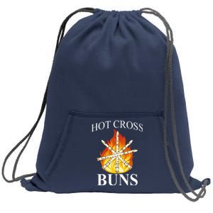 Hot Cross Buns Metal Rock Sweatshirt Cinch Pack Bag