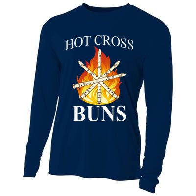 Hot Cross Buns Metal Rock Cooling Performance Long Sleeve Crew