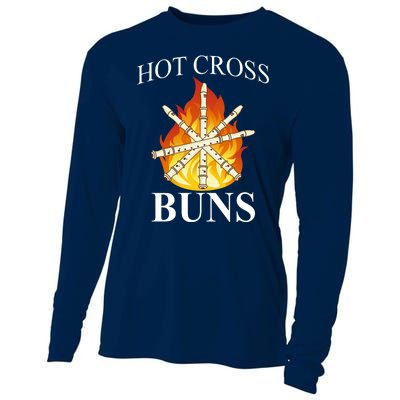 Hot Cross Buns Metal Rock Cooling Performance Long Sleeve Crew